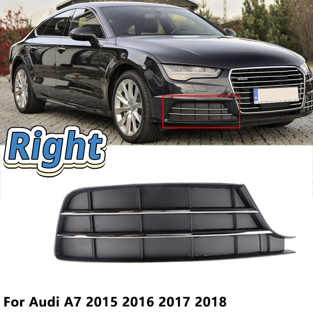 Fog Lamp Front Bumper Fog Lamp Grille Cover Right for Audi A7 2015 2016-2018 v