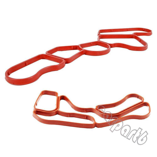 for Mercedes M272 Engine Oil Filter Housing + Oil Cooler Gasket Seal Kit Q