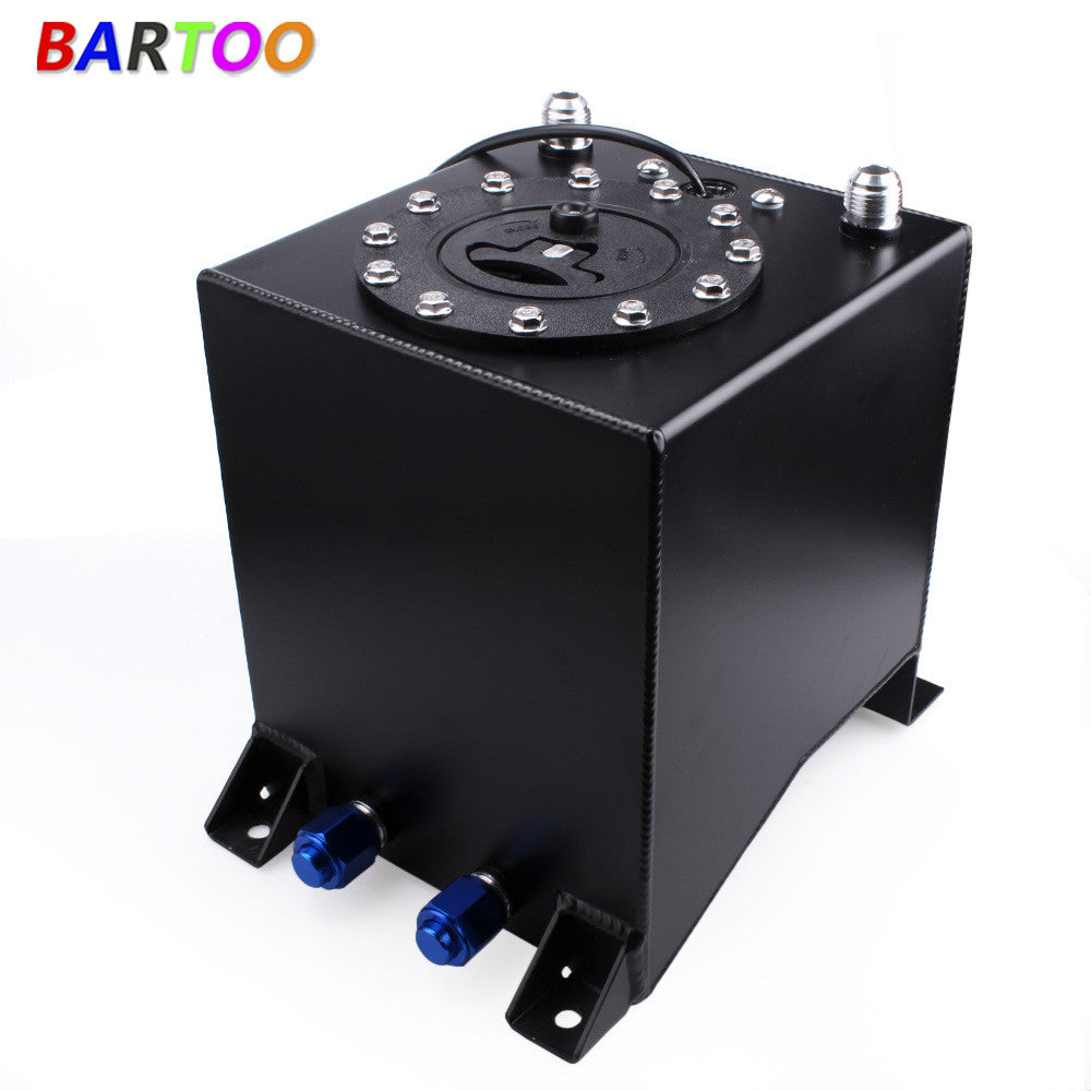 2.5 Gallon 10L Aluminum Fuel Surge Tank Mirror Polish Fuel Cell With Sensor Q