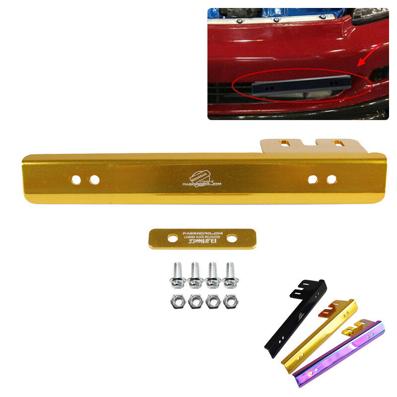 For Front License Plate Relocator Adapter Plate Frame Bracket Q