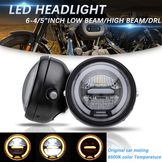 Motorcycle LED Headlight High/Lo DRL for Honda for Yamaha Cafe Racer Bobber n