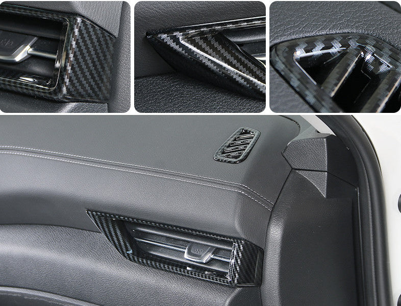 For Sentra 2020-2021 Dashboard Air Vent Cover Trim Carbon fiber look 4pc v