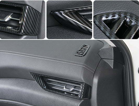 For Sentra 2020-2021 Dashboard Air Vent Cover Trim Carbon fiber look 4pc v