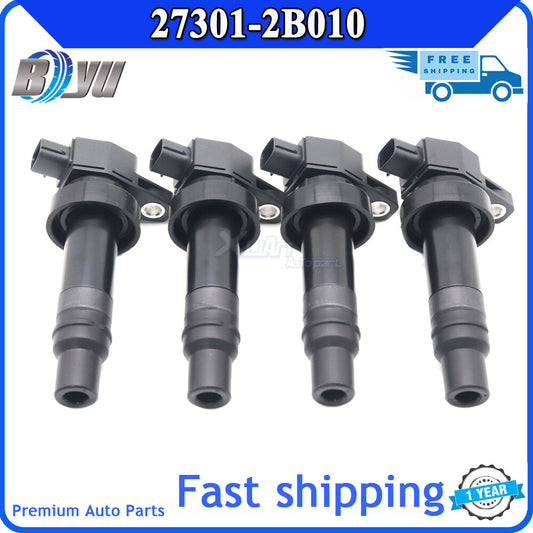 Brand New Kit (4) 27301-2B010 Ignition Coil Kit for HYUNDAI 2010-2011 for Kia Soul 1.6L L4 v