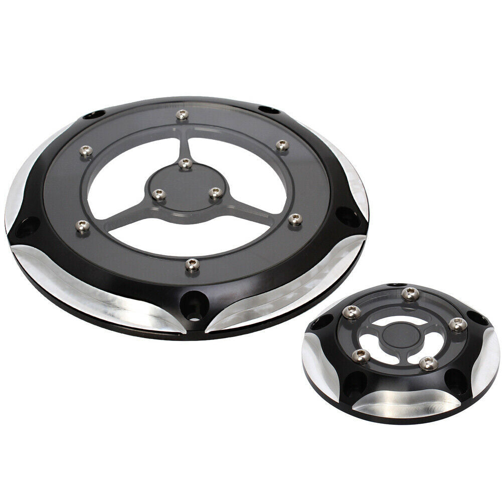 Derby Timing Timer Cover for Harley Road King Electra Glide Softail Chrome&Black Q