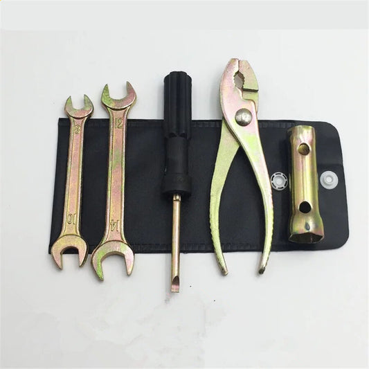 Motorcycle Tool Kit Pliers Wrench Spark Plug Socket for Honda for Kawasaki Universal Q