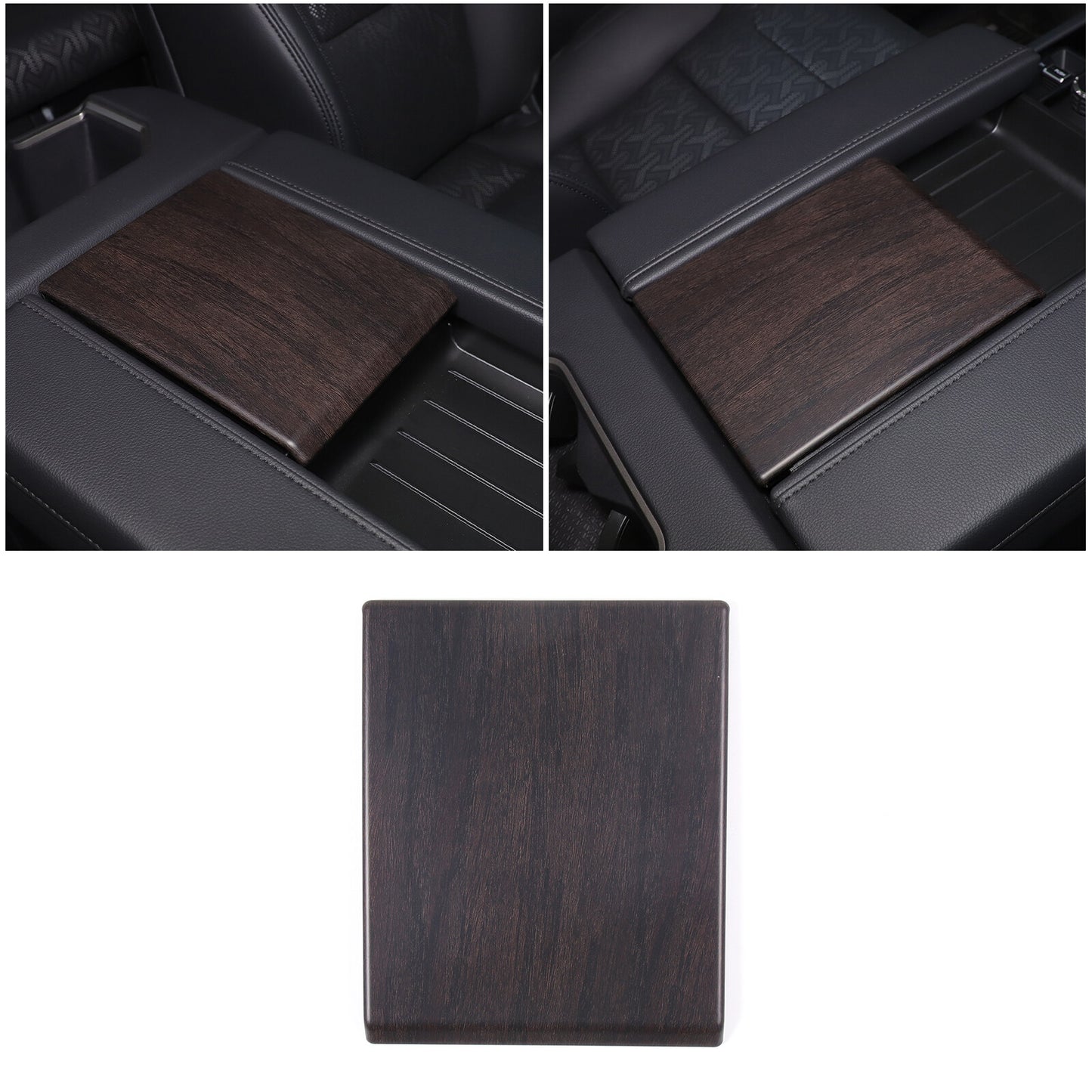 Oak grain ABS center armrest, armrest box cover decorative panel for Tundra 2022-2023 n