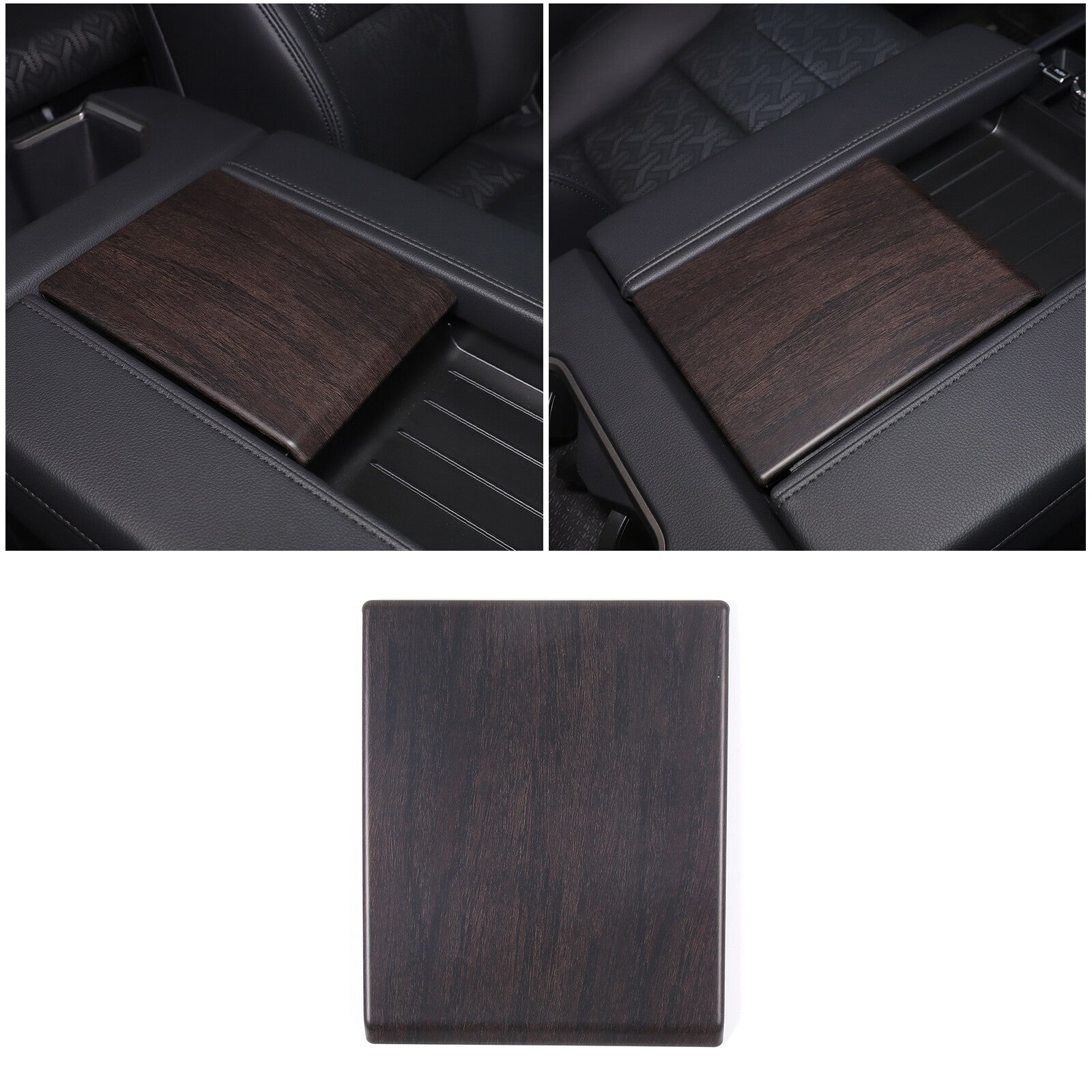 Oak grain ABS center armrest, armrest box cover decorative panel for Tundra 2022-2023 n
