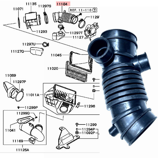 Air Cleaner to Throttle Body Duct for Mitsubishi for CHALLENGER 1997-2005 Q