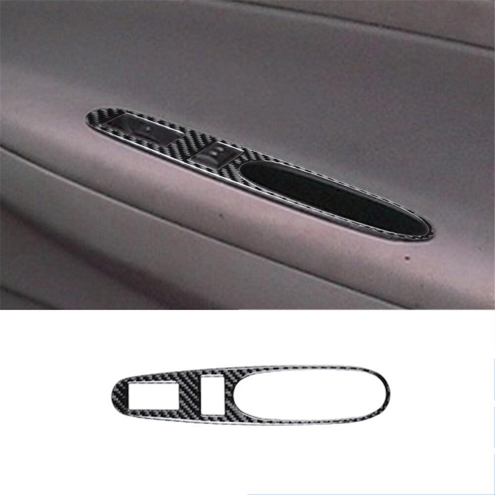 Red Carbon Fiber Steering Wheel Button Cover Trim Type A for Chrysler 300 05-07 v