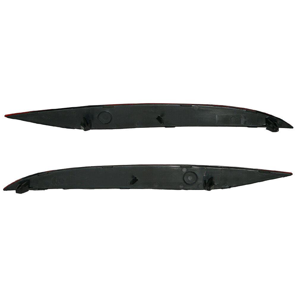 2X For Model X 2016-2021 Rear Left+Right Side Bumper Reflector Light Red Plastic Q