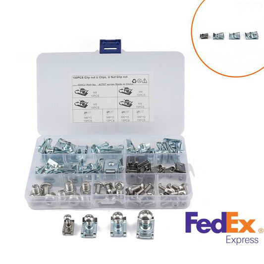 100PCS Motorcycle Bodywork Panel Reed U Clips / U Nut Speed Fasteners M4 M5 M6 Q