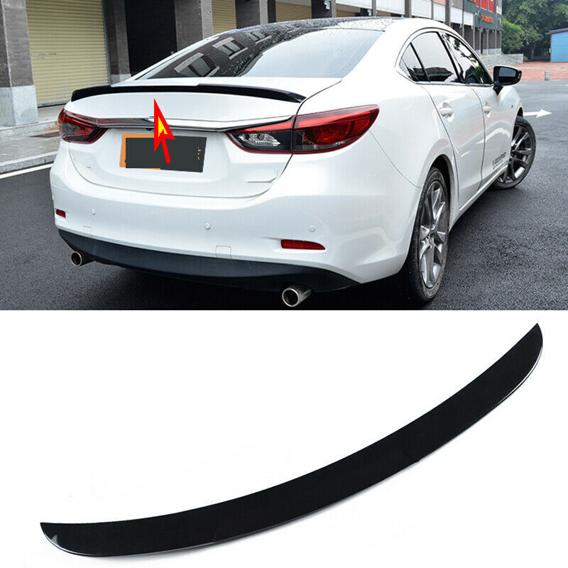 for Mazda 6 M6 Atenza Sedan 2014-18 ABS Glossy Black Rear Trunk Wing Lip Spoiler