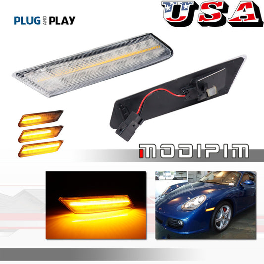 Dynamic sequence side marker light for 05-12 997 Cayman 987- v