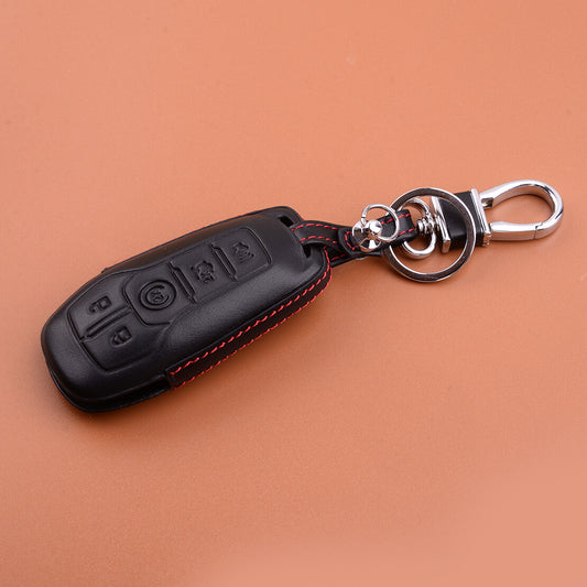 Leather Remote Key Fob Cover Case Bag Fit for Fusion Explorer for Lincoln v