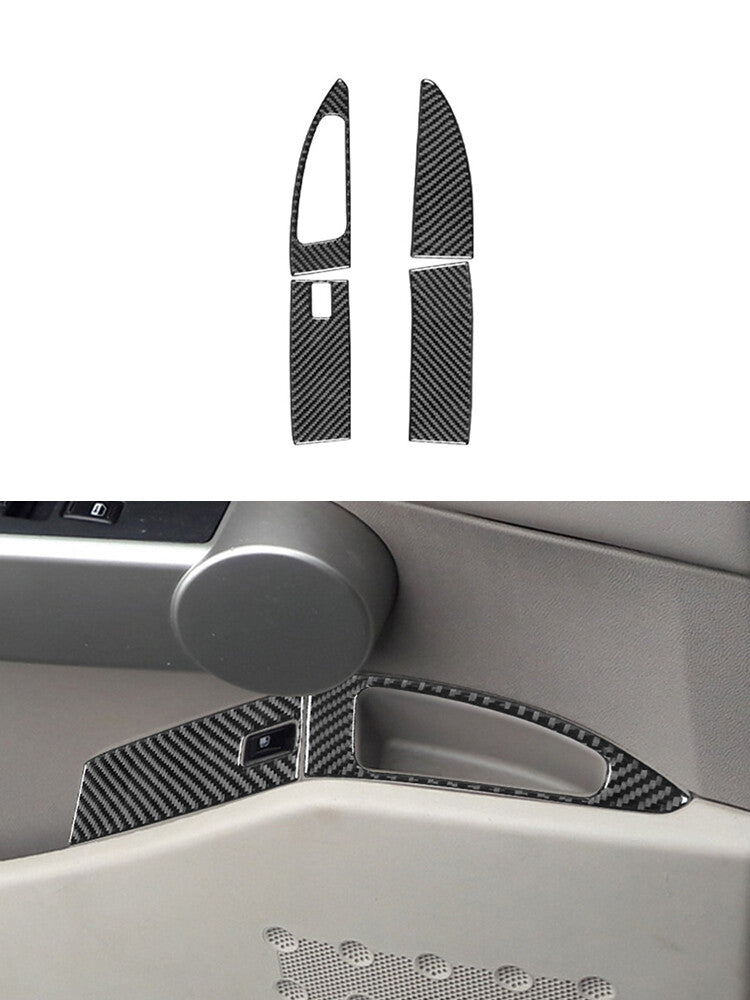 3Pcs Carbon Fiber Interior Front Door Handle Cover Trim For X1 F48 2016-2018 v