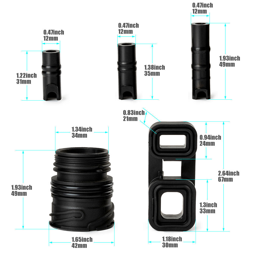 6-piece set 6HP19 6HP21 valve body to housing sleeve seal kit mechatronic kit for n