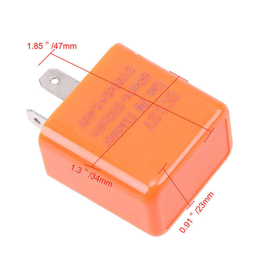 2 Pin Speed Adjustable LED Indicator Flasher Relay Resistor Fix Flash Motorcycle Q