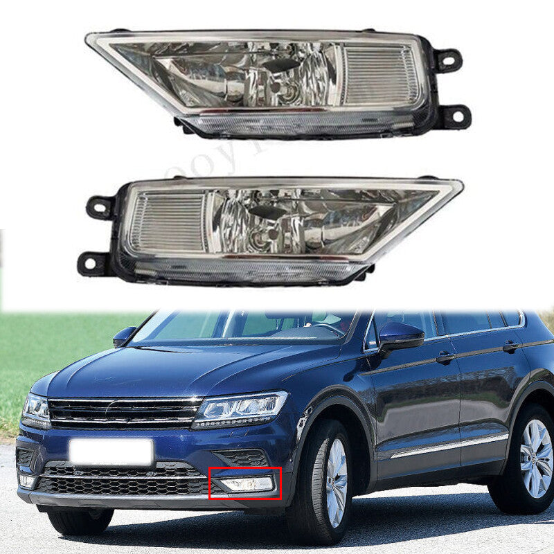 1 Pair for VolksWagen for Tiguan 5N 2016-2021 Front Bumper Fog Lamp With Bulbs RH+LH