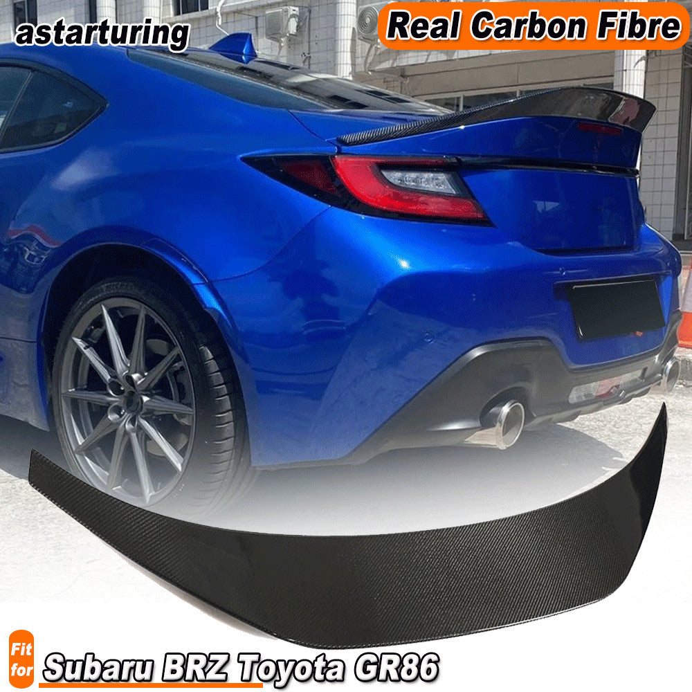 for Subaru BRZ for Toyota GR86 2022-2024 REAL CARBON Rear Ducktail Spoiler Wing Lip