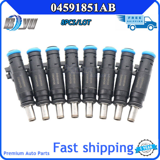 04591851AB is suitable for 11-13 for Ram 1500 08-10 for Dodge Dakota 4.7L CN kit (8) fuel injectors - v