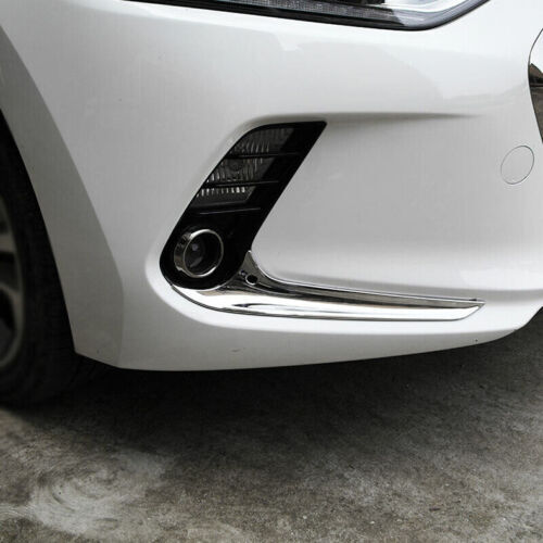for Hyundai for Elantra 2017-2018 Chrome ABS Front Fog Light Lamp Trim Strip Covers