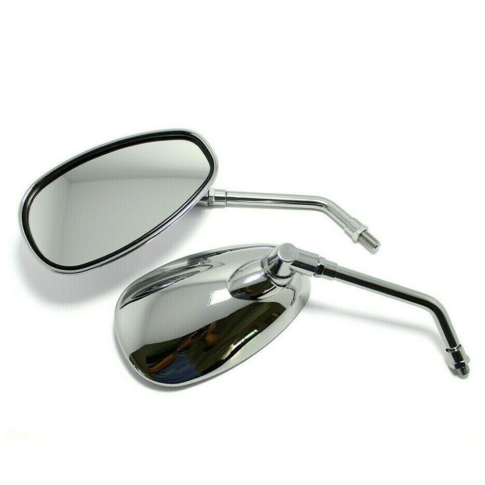 10mm Chrome-plated Motorcycle Rearview Mirrors for Kawasaki KZ1000A, KZ1000D, KZ1000C Q