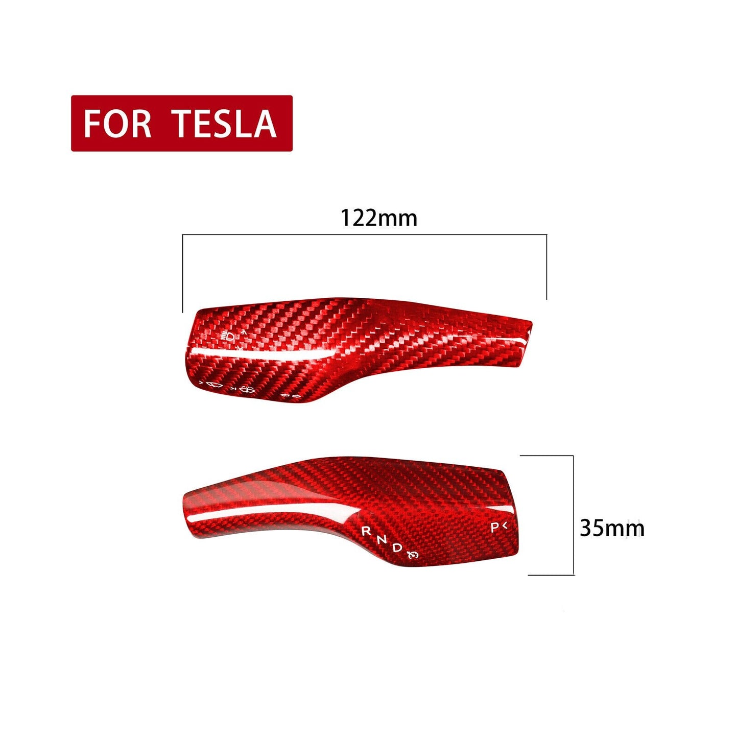 carbon fiber gear shifter cover trim for Model 3 Y 2017-22- n