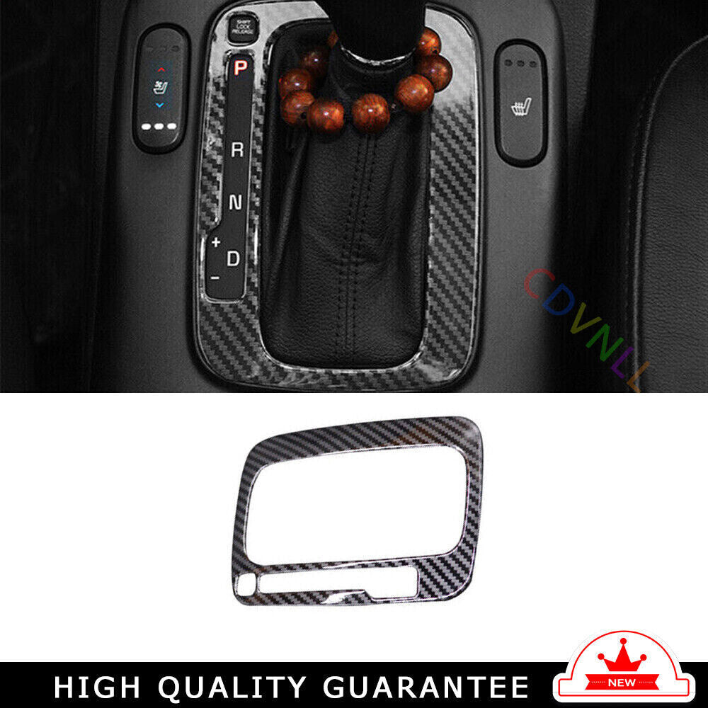 Inner Console Gear Shift Frame Cover Trim for Kia K3 2014-16 Black Carbon Fiber