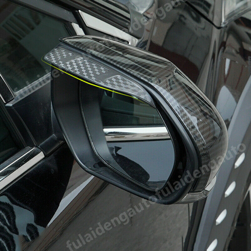 for Toyota CHR C-HR 2016-2021 Carbon Fiber ABS Rearview Mirror Rain Eyebrow Trim