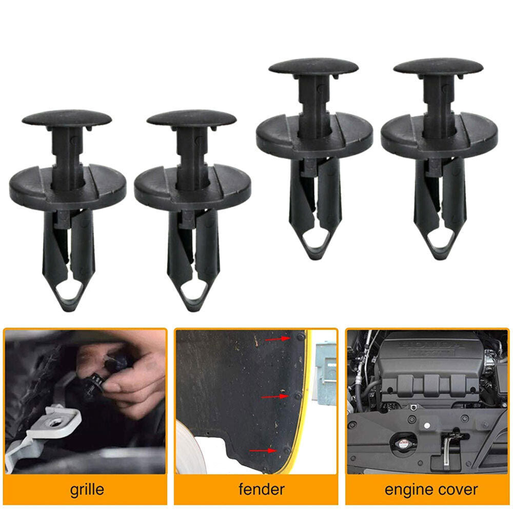 100-pack nylon push-type retaining clips with 8mm holes for general purpose for Chrysler 6503598 21030249