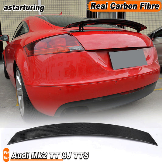 Carbon Fiber Rear Trunk Roof Lid Spoiler Wing Fit for Audi Mk2 TT 8J TTS 08-14