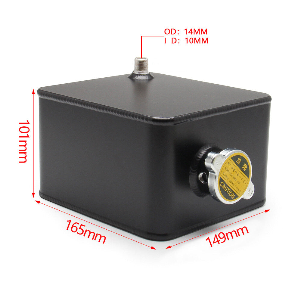 2.5L Aluminum Radiator Coolant Overflow Reservoir Recovery Water Tank Bottle Blk