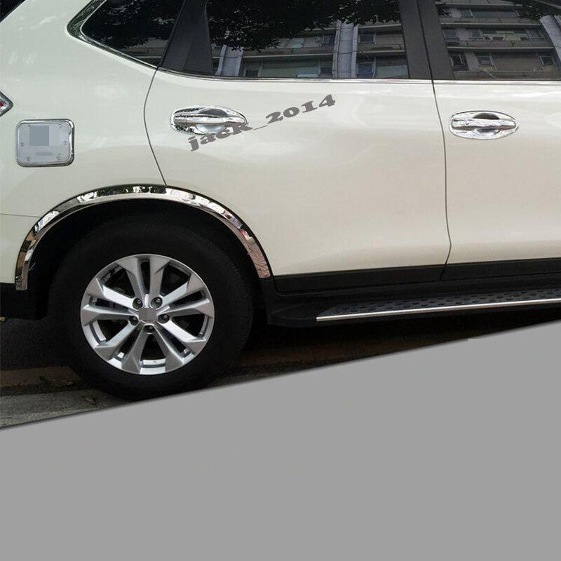 4pcs Steel Fender Flare Kit Wheel Arch Cover Trim For 2014-2016 Rogue X-trail