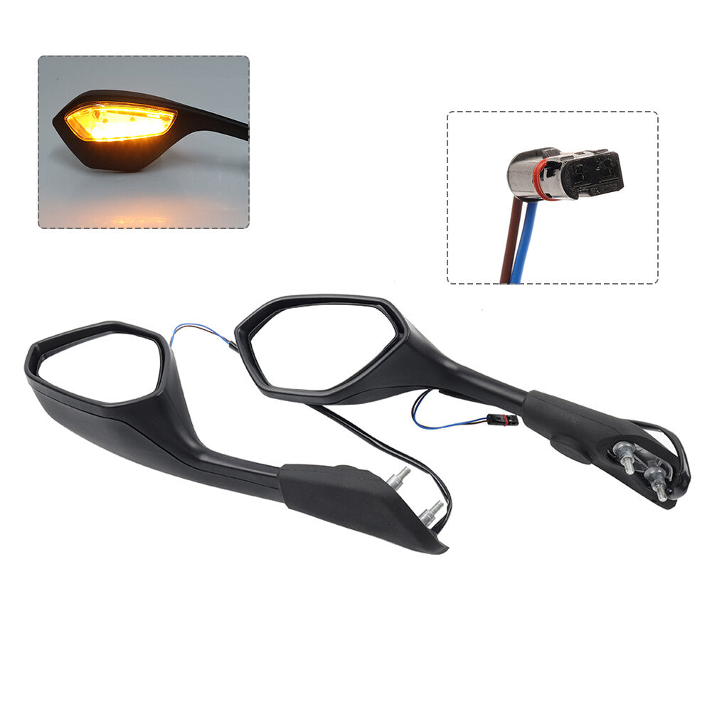 Side Rear View Mirrors w/ Turn Signals Fit for BMW S1000RR 2019-2024 2022
