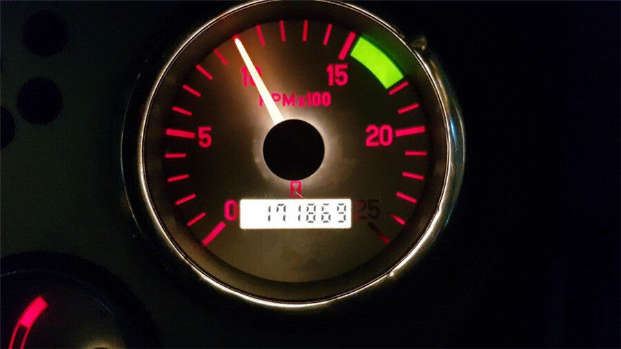 6 pin Tachometer LCD Display For VDO Gauge Tachometer for Kenworth Truck Penta Boat Q