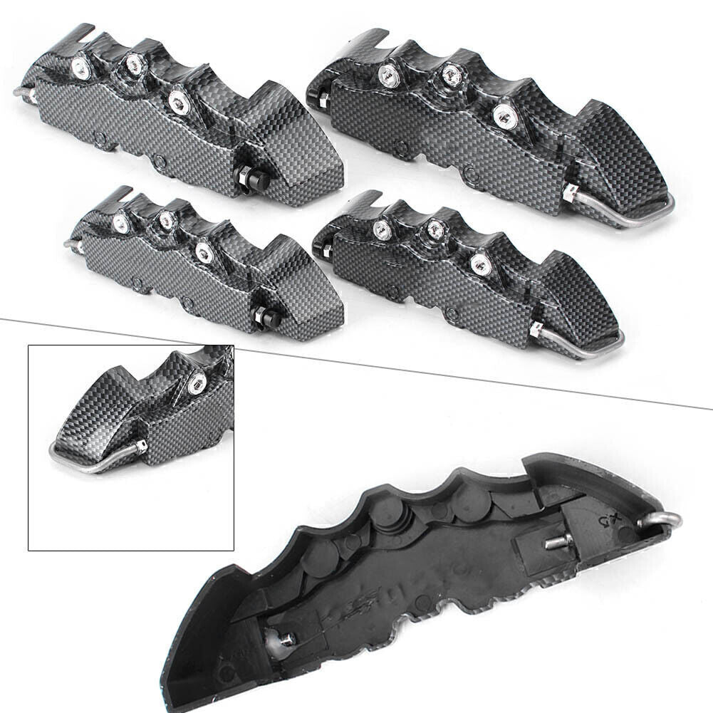 4x Disc Brake Caliper Covers Parts Front Rear 3D Car Truck Set Black ABS Q