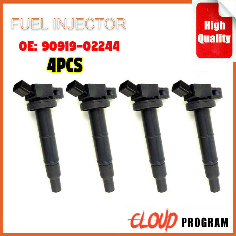 4x Ignition Coil 90919-02244 for Toyota Avensis for Camry Previa Rav4 Estima Harrier