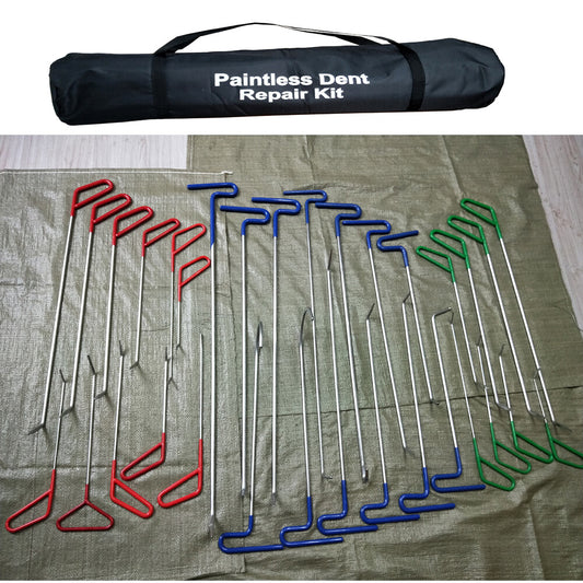 32pcs in 1 PDR Hooks Car Dent Removal Tools Push Rod Dent Puller Kit v