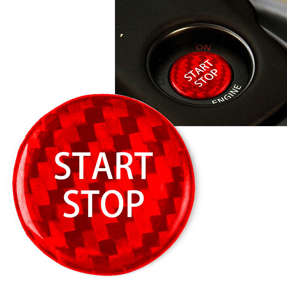 Carbon Fiber Engine Start-Stop Push Button Cover Red for Nissan GTR R35 2008-16