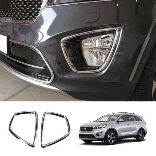 ABS Chrome Car Front Fog Light Lamp Cover Trim 2PCS for Kia Sorento 2016-2020