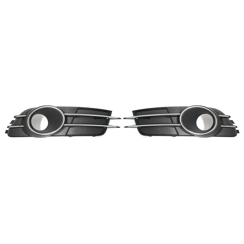 Lower Bumper Fog Light Lamp Grille Cover With Hole 2pcs for Audi A6 C7 2011-2015