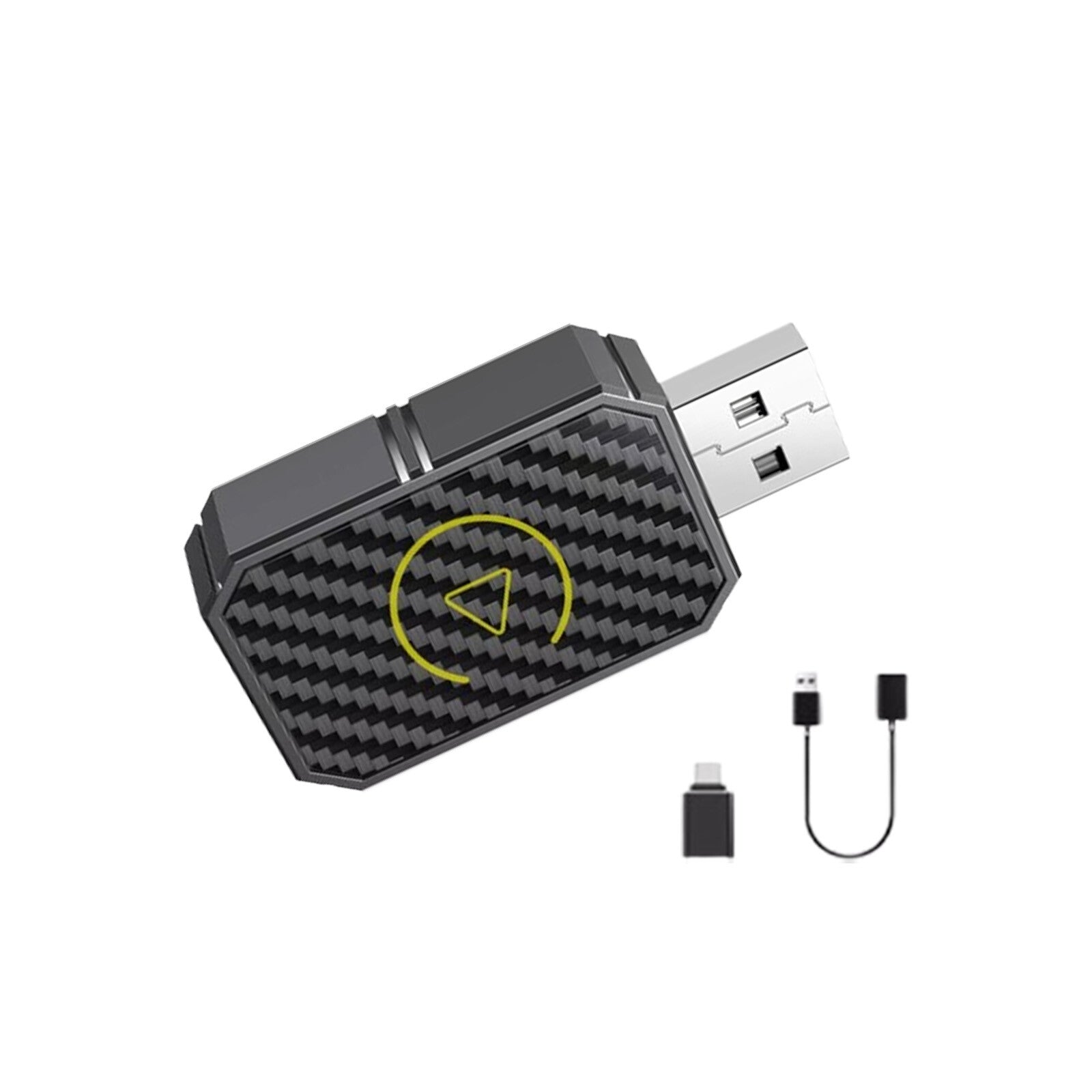 for Mini Wireless Car Play Adapter for Android, PlugPlay Low Latency Converts WirRH