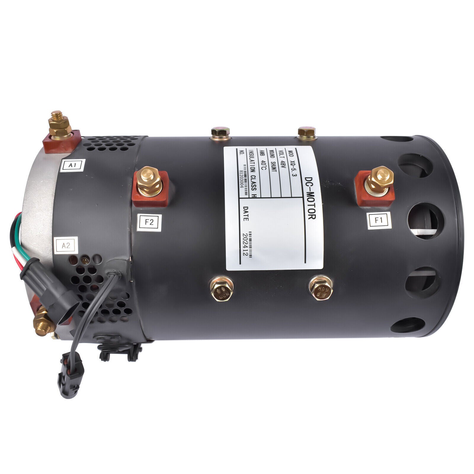 XQ-5.3 Electric Cart DC Motor w/Sensor for 48 Volt Motor XQ 5.3 19 Spline 5.0 HP Q