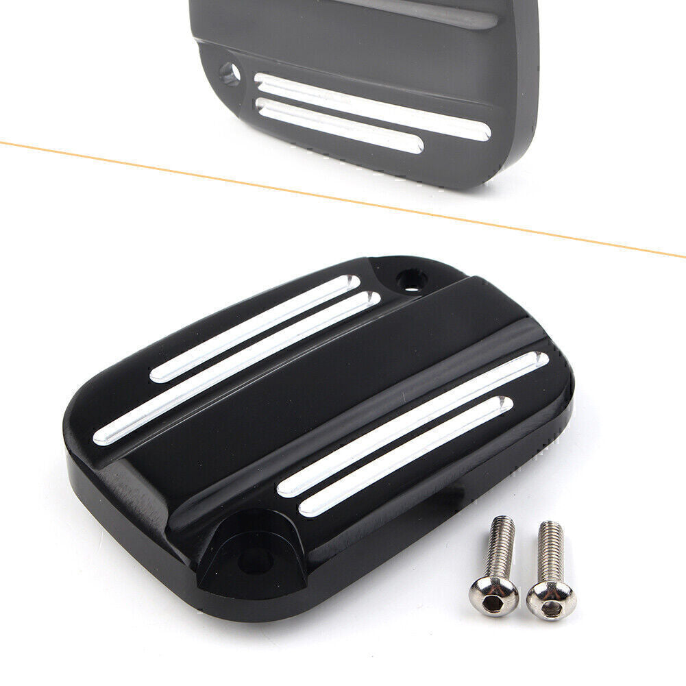 Front Stripe Brake Master Cylinder Cover Cap fit for Harley Touring 08- Trike 09 -13 Q