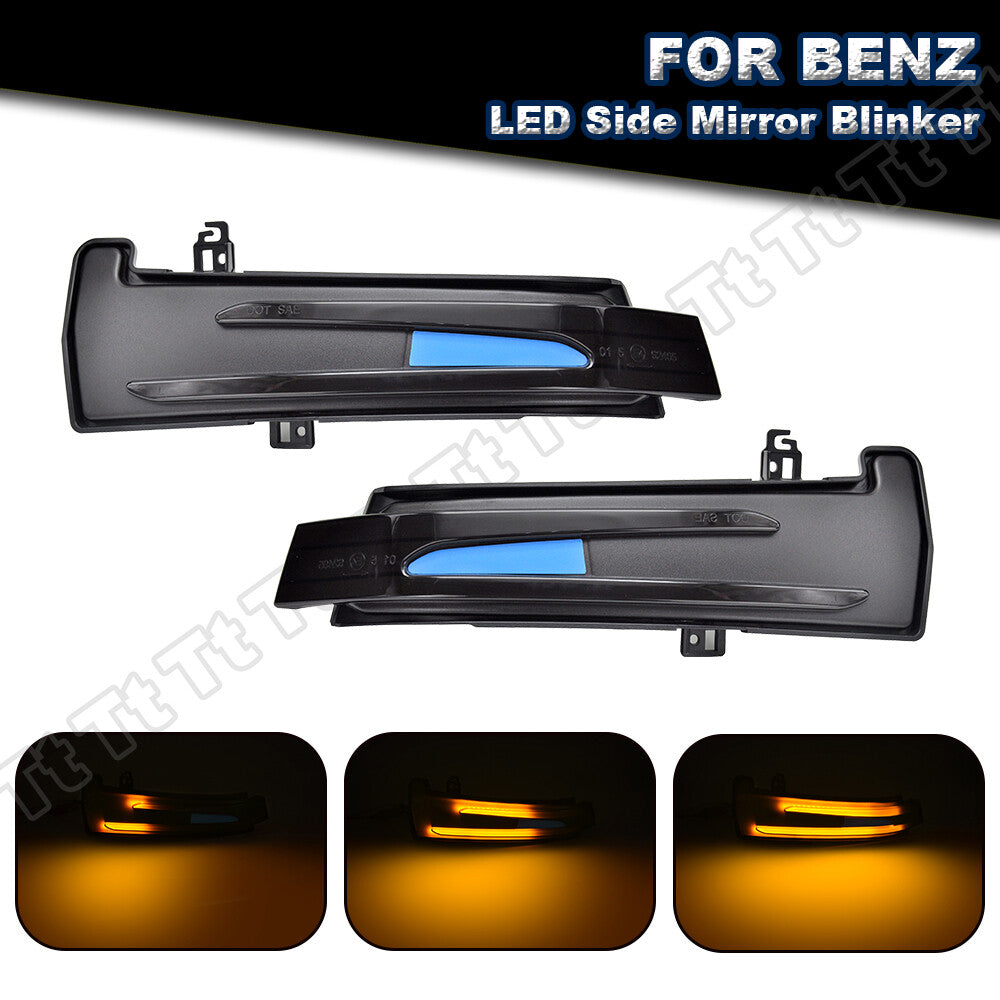 Sequential LED side mirror turn signal lights for CES CLA CLS GLK- v