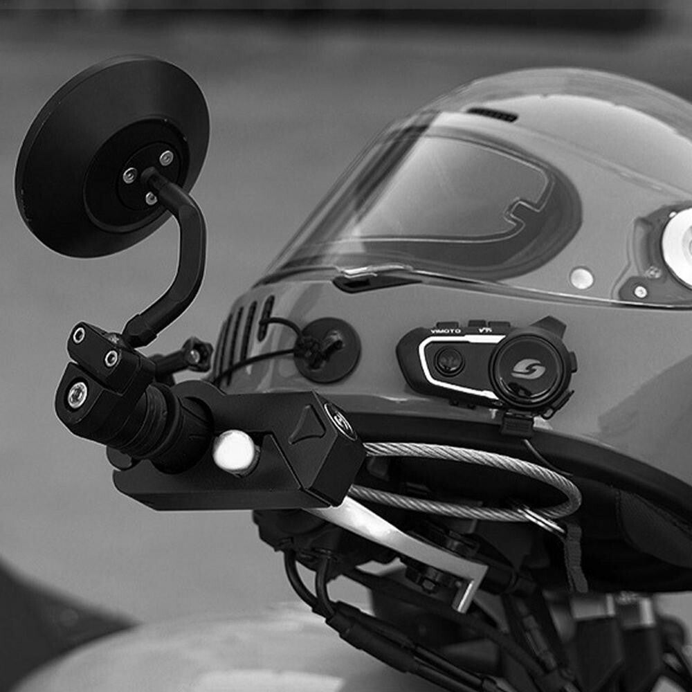 Motorcycle helmet lock, anti-theft safety brake horn grip lock, suitable for handlebars.
