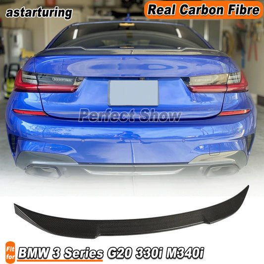 for BMW G20 3 Series 330i G80 M3 19-24 Real Carbon Fiber Trunk Spoiler Wing Lip