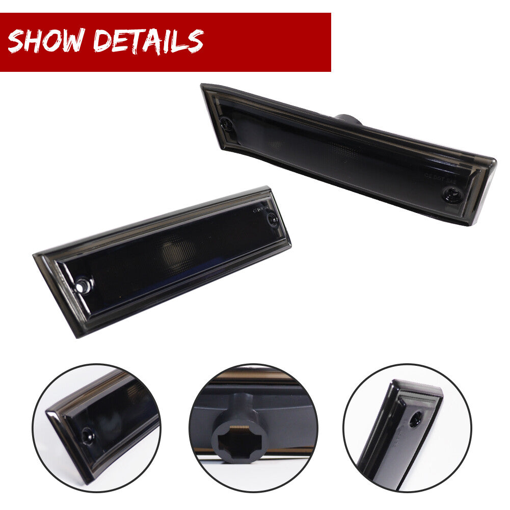 Smoke Front Side Marker Indicator Lights for Blazer for GMC Jimmy C/KR Pickup - v