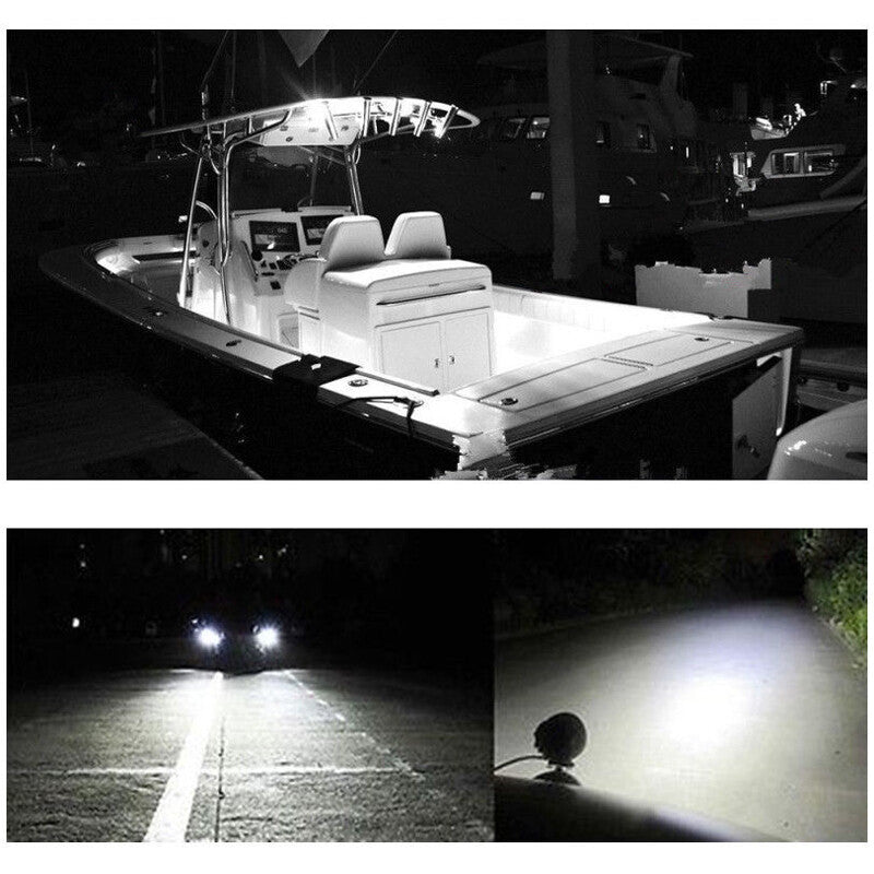 2-pack of 18W LED display stand lights for marine use, suitable for 10V-30V DC. n